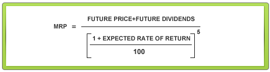So MRP can be calculated by the following formula