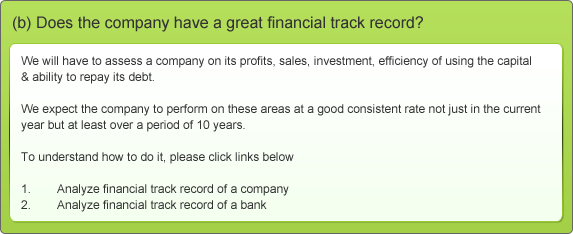 Does the company have a great financial track record