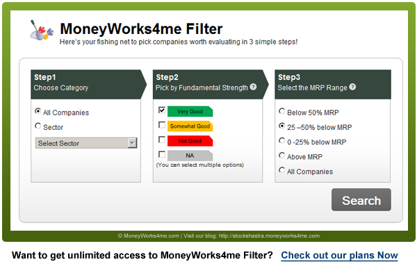 MoneyWorks4me Filter