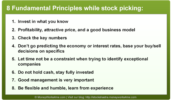 fundamental principles while stock picking