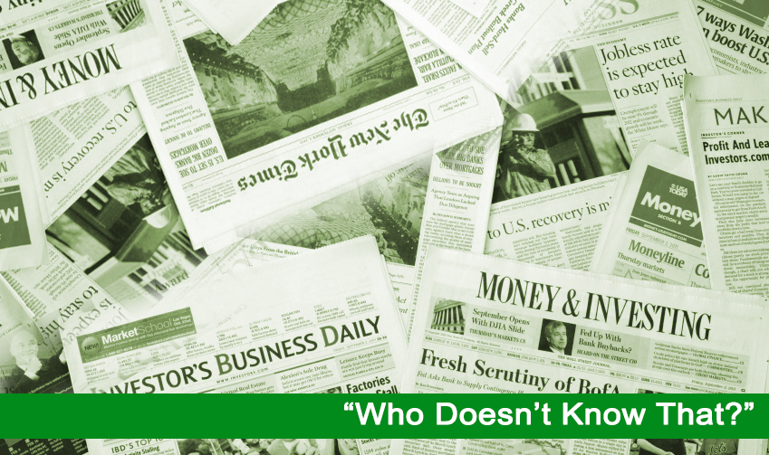 Why “Who Doesn’t Know That?” Is One of the Most Important Questions in Investing