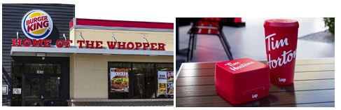 HOME OF THE WHOPPER and Tim Horton