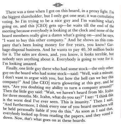 problem of ineffective governance at the board level